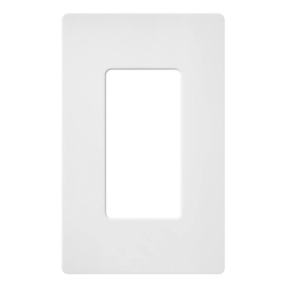 Snow White Plastic Screwless Single Gang Wall Plate