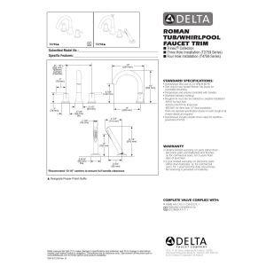 Trinsic Double Handle Deck Mounted Roman Tub Faucet