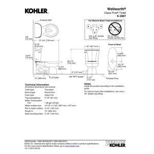 Wellworth® 1.28 GPF Water Efficient Round Two-Piece Toilet (Seat Not Included)