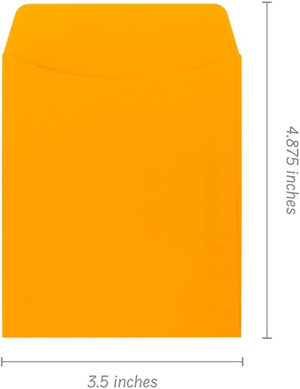 Hygloss Nonadhesive Library Pockets 5" Height x 3.5" Width x 7" Length - Rectangular - Assorted - Manila - 30 / Pack