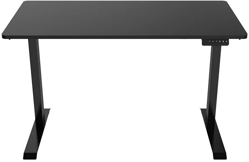 Monoprice WFH Single Motor Height Adjustable Sit-Stand Desk Table with 4 foot Top, Black, Laptop Computer Workstation - Workstream Collection