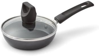 T-fal Easy Care Nonstick Cookware, Covered One Egg Wonder Fry Pan, 4.5 inch, Black