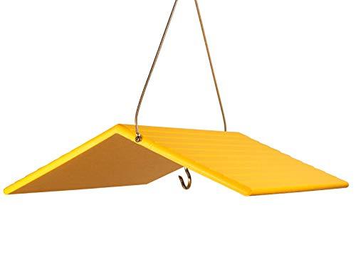 JCs Wildlife Poly Weather Cover - Rain Guard - Hang Bird Feeder or House Underneath for Protection from Rain or Snow - Easy to Clean and Use (Large,