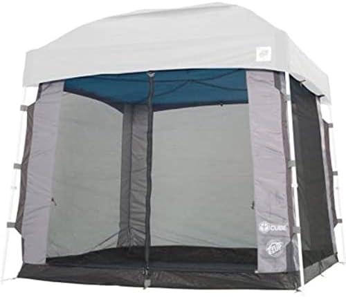 E-Z UP 5-Person Gray and Black Mesh Camping Cube Tent