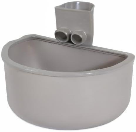 Large Gray No Spill Kennel Bowl with Funnel