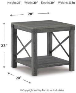 Signature Design by Ashley Casual Freedan End Table, Grayish Brown