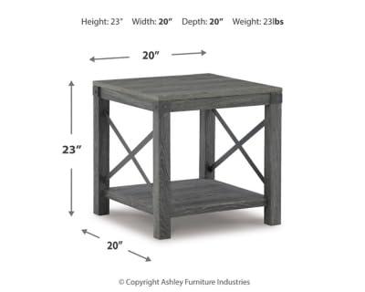 Signature Design by Ashley Casual Freedan End Table, Grayish Brown