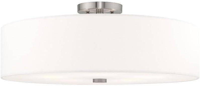 Livex Lighting Meridian 5 - Light Semi-Flush Mount in  Brushed Nickel