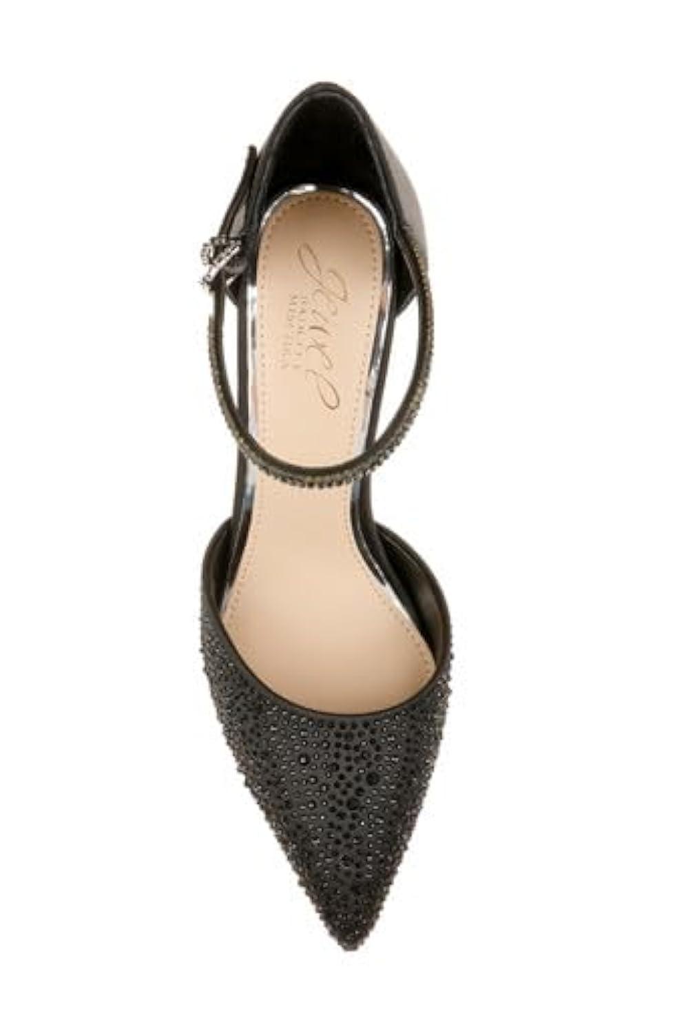 Jewel Badgley Mischka Womens Jailene Pump 7 Navy Satin