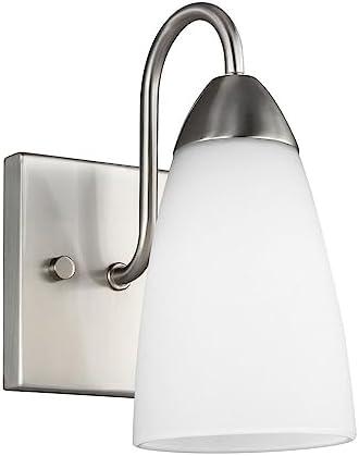 Generation Lighting 4120201-962 Seville One Light Wall/Bath Sconce, Brushed Nickel Finish