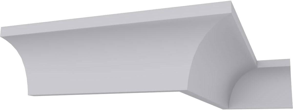 Reece White Polyurethane Traditional Crown Moulding, 94.5" Length