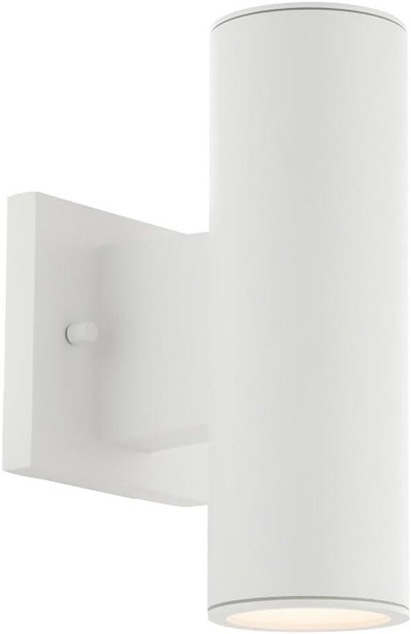 WAC Lighting Cylinder 2-Light LED 3000K Up & Down Aluminum Wall Light in White