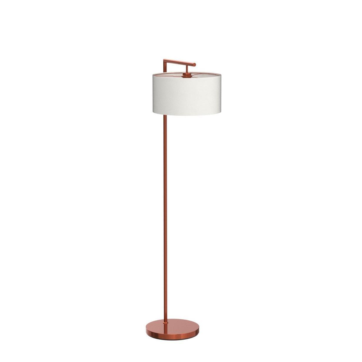 Montage Modern 60 in. Mid-Century Modern LED Floor Lamp with Fabric Drum Shade