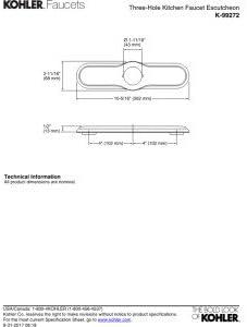 3-Hole Kitchen Faucet Escutcheon