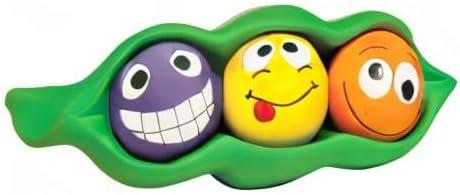 Multipet Three Peas in a Pod Latex 4-1 Dog Toy with Squeaker Balls inside Squeaker Pod, 7.5"