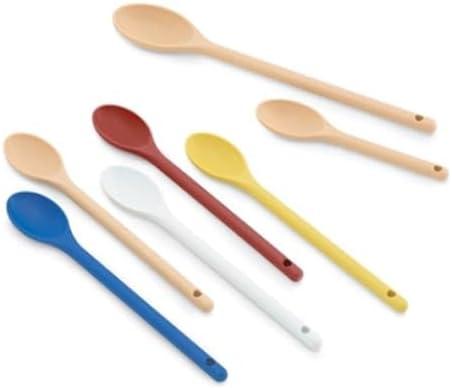 Blue 12" High Heat Nylon Prep Spoon with Insulated Handle