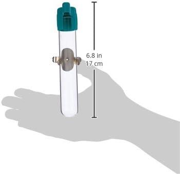 Prevue Pet Products BPV1188 6-Inch Glass Tube Bird Feeder with Strong Metal Slide Clip