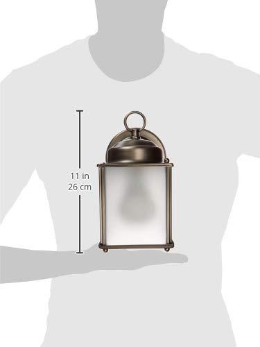 Generation Lighting 8592001-965 New Castle One Light Outdoor Wall Lantern, Antique Brushed Nickel Finish