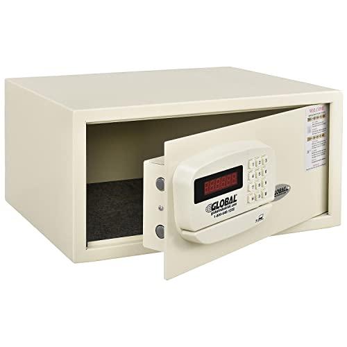 Global Industrial Personal Hotel Safe Electronic Lock with Card Slot Keyed Alike, White - 18 x 15 x 9 in.