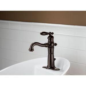 Victorian Single Hole Bathroom Faucet with Drain Assembly