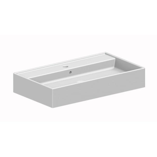 Scarabeo by Nameeks 8031/R Scarabeo By Nameeks Teorema 18'' Glossy White Ceramic Rectangular Bathroom Sink