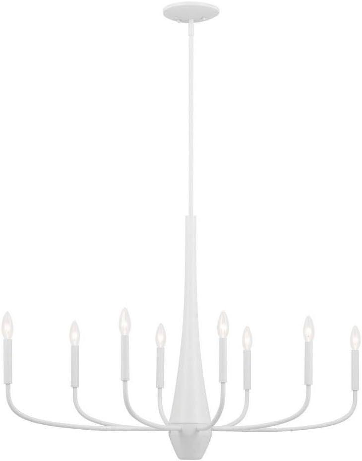 Kichler Deela 8 -Light White Modern/contemporary For Use in Bedrooms, Dining Rooms, Foyers, Kitchens, Living Rooms Chandelier