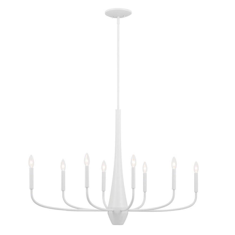 Kichler Deela 8 -Light White Modern/contemporary For Use in Bedrooms, Dining Rooms, Foyers, Kitchens, Living Rooms Chandelier