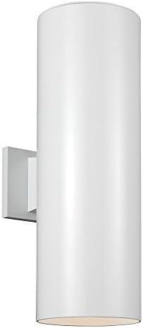 Cylindrical White Tempered Glass Dimmable Sconce - 2 Light