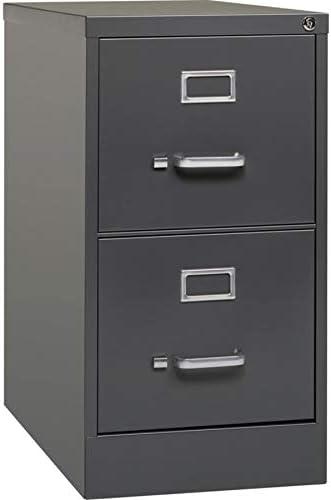 Lorell 2-Drawer Vertical Cabinet, 15 by 26-1/2 by 28-Inch, Charcoal