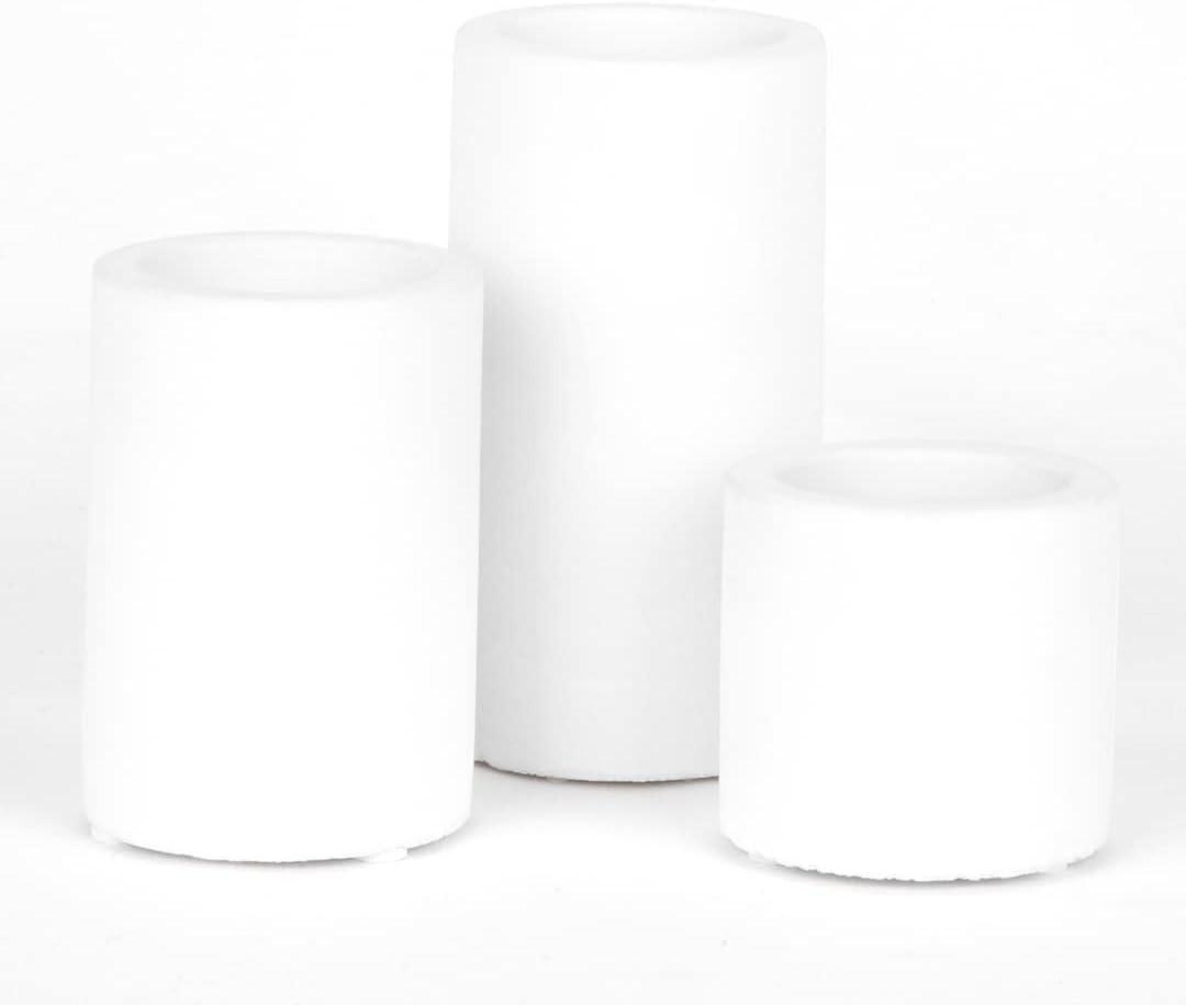 Matte White Ceramic Tabletop Candle Holder Set of 3