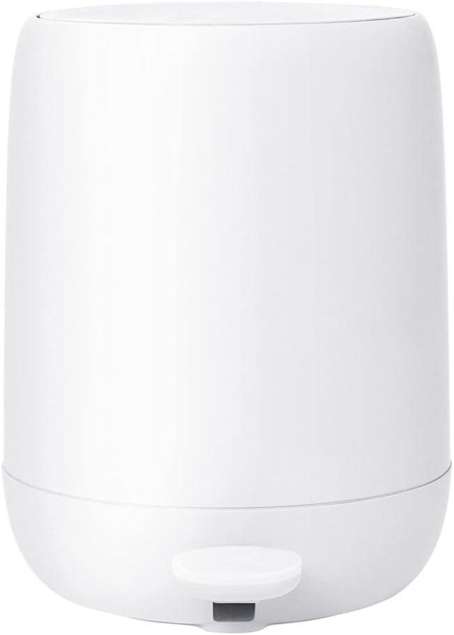 Blomus SONO 1.3-Gallon White Pedal Trash Bin
