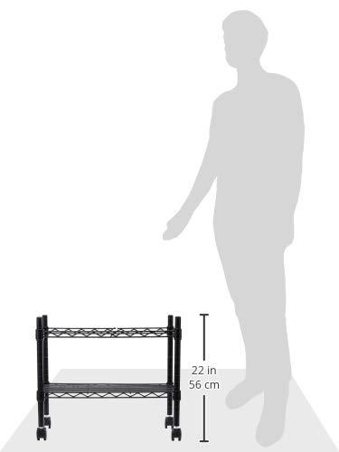 COAHAHA Mobile File Cart, Compact Steel Rolling File Organizer For Letter & Legal Folders, Extra Storage Shelf, Swivel Wheels, Professional Office Storage Solution, 14"W X 14"D X 20.5"H