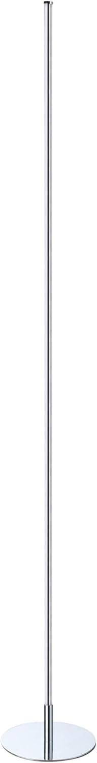 Iris 59.5" Chrome Polished Steel Modern Arc Floor Lamp