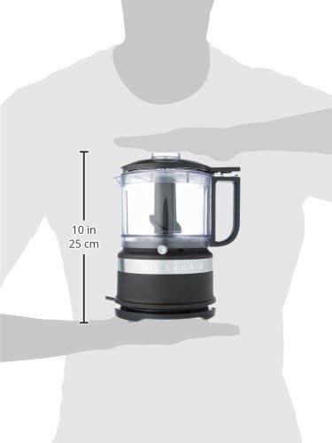 KitchenAid 3.5-Cup Food Chopper - Black Matte: 2 Speeds, Stainless Steel Blades, Dishwasher-Safe Parts, 240 Watts