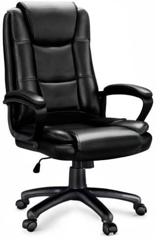 Home Office Chair, 400LBS Big and Tall Chair Heavy Duty Design, Ergonomic High Back Cushion Lumbar Back Support, Computer Desk Chair, Adjustable Executive Leather Chair with Armrest