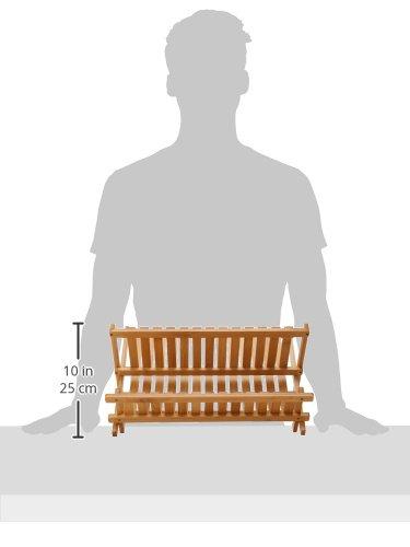 Lipper International Adjustable Bamboo Two Tier Dish Rack