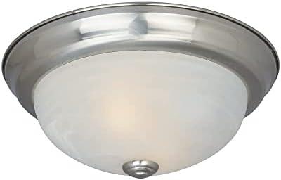 Designers Fountain 11 inch 2-Light Satin Platinum Flush Mount Ceiling Light, 1257S-SP-AL
