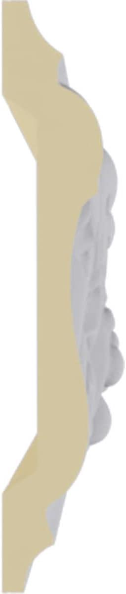 Ekena Millwork 3 1/2"H x 3/4"P x 94 1/2"L Benson Acanthus Leaf Chair Rail