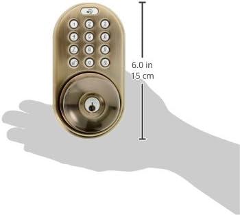 MiLocks XKK-02AQ Digital Door Knob Lock with Keyless Entry via Remote Control and Keypad Code for Interior Doors
