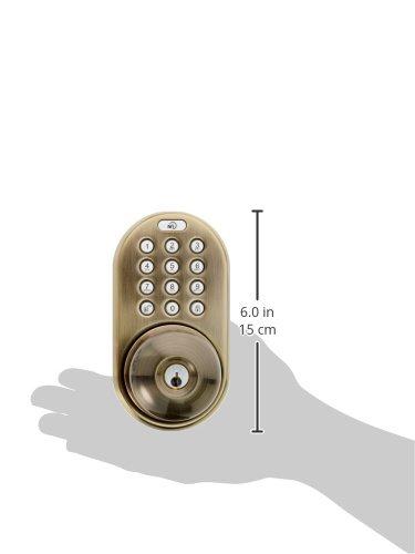 MiLocks XKK-02AQ Digital Door Knob Lock with Keyless Entry via Remote Control and Keypad Code for Interior Doors
