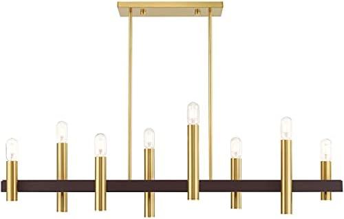 Livex Lighting Helsinki 8 - Light Chandelier in Satin Brass/Bronze