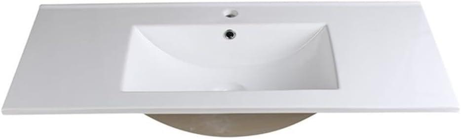Fresca Allier 18.25'' White Ceramic Rectangular Bathroom Sink with Overflow