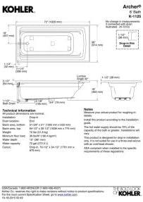 Archer 72" x 36" Drop-In Bathtub