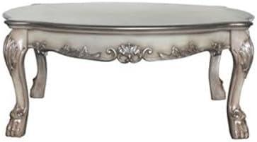 55" Dresden Coffee Table Vintage Bone White - Acme Furniture