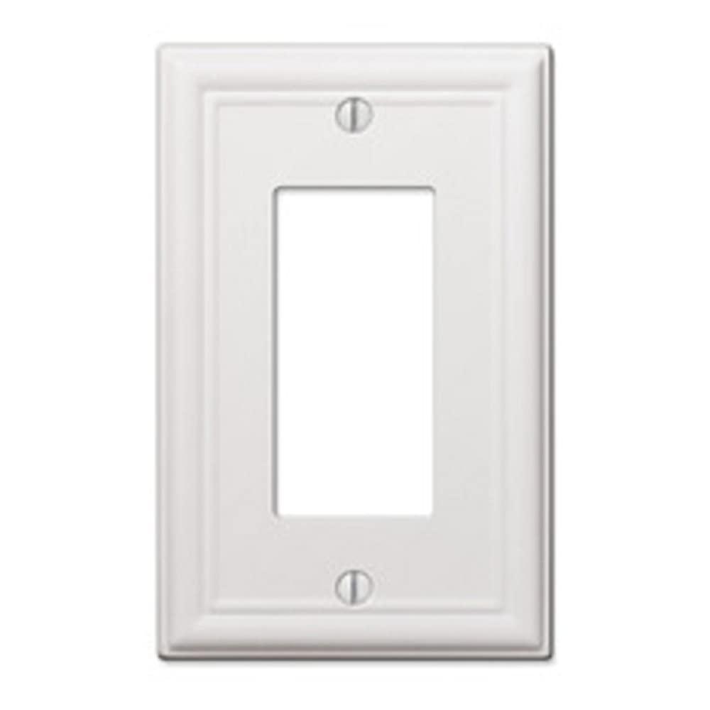 Amerelle Chelsea White 1 gang Stamped Steel Rocker Wall Plate 1 pk