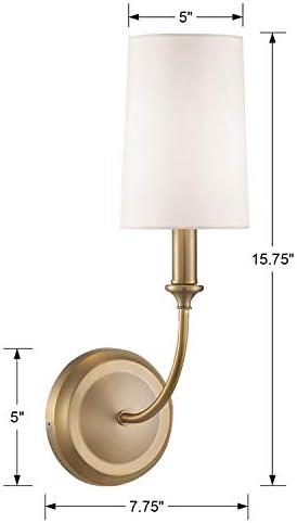 Vibrant Gold Brass and Silk Shade Sconce