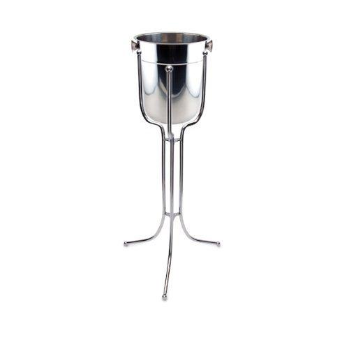 Champagne & Wine Bucket with Folding Stand - 8 Qt - Stainless Steel