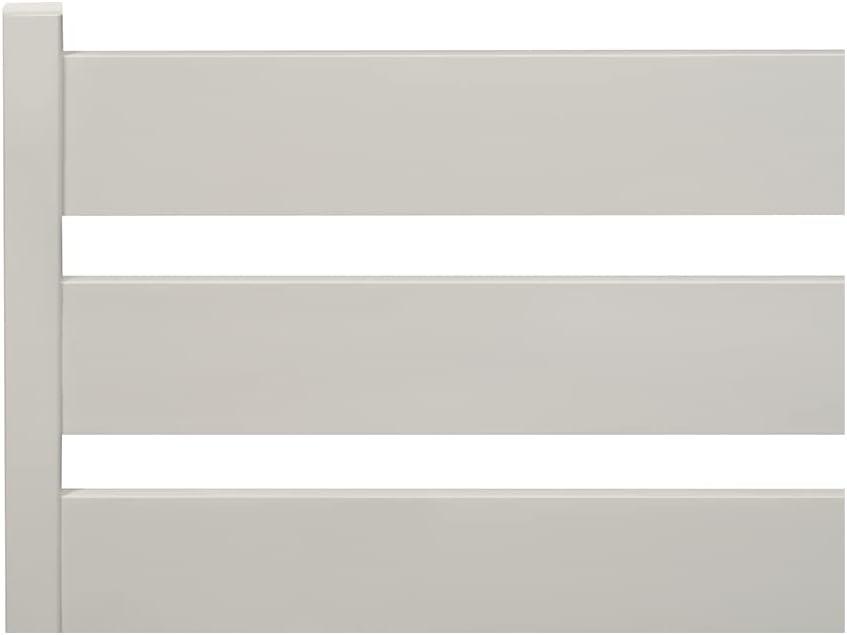 Zippity Outdoor Products 26in H x 24in W (3 Panels) No Dig Zippity Maui Fence Kit, Charcoal Color WoodTek Vinyl Fence Panel, Temporary Outdoor Border for Garden, Easy Install DIY Fence for Backyard, Patio, & Deck, ZP19066