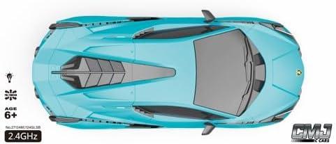 CMJ RC Cars: Lamborghini Sián FKP 37 - Blue - 1:24 Scale, 2.4GHz, LED Headlights