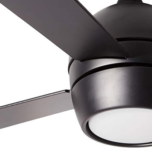 Kwad 44" Black Wood Blade Ceiling Fan with LED Light & Remote